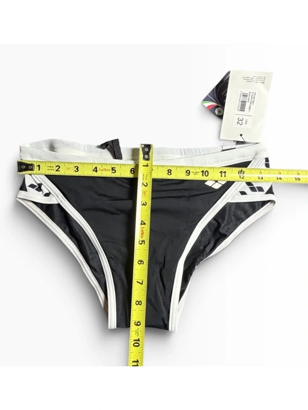 ARENA Performance Maxlife team stripe Men's Icons Solid Swim Brief size 32 NWT